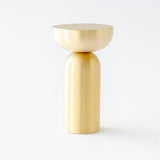 Unlacquered Brushed Brass "Pedestal Bowl" Round Wall Hook - Forge Hardware Studio