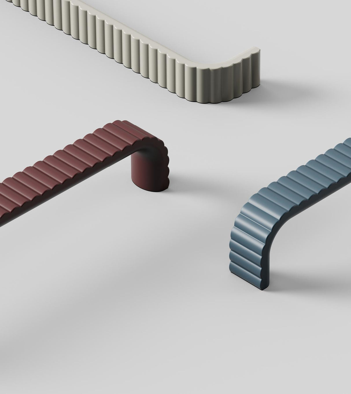 Colorful Retro "Lace" Ribbed Drawer Pulls - Forge Hardware Studio