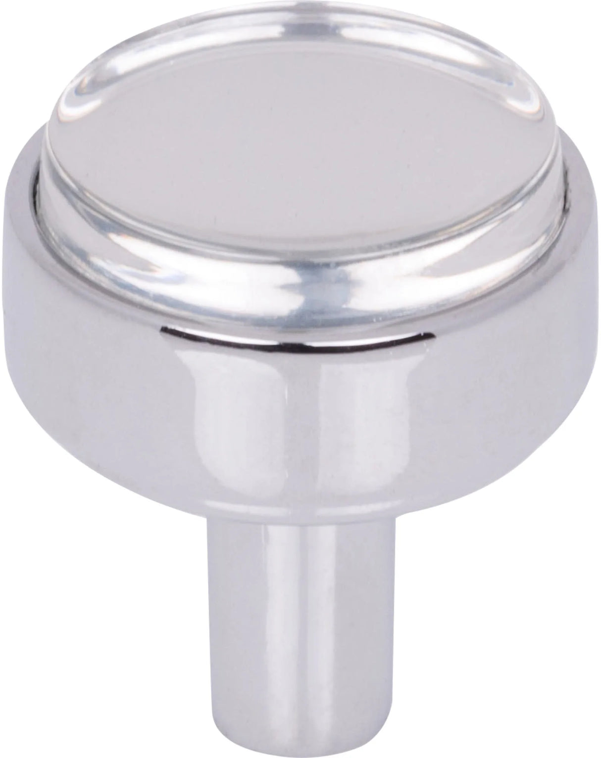 Lucite Polished Chrome "Nash" Drawer Pulls and Cabinet Knobs