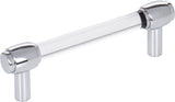 Lucite Polished Chrome "Nash" Drawer Pulls and Cabinet Knobs