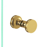 Solid Brass "Reeded" Round Glass Shower Knob - Industry Hardware