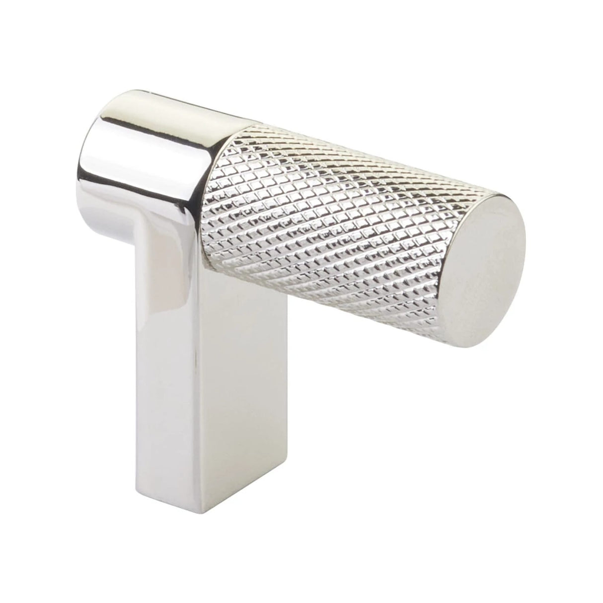 Knurled Polished Nickel Cabinet Knobs and Drawer Pulls