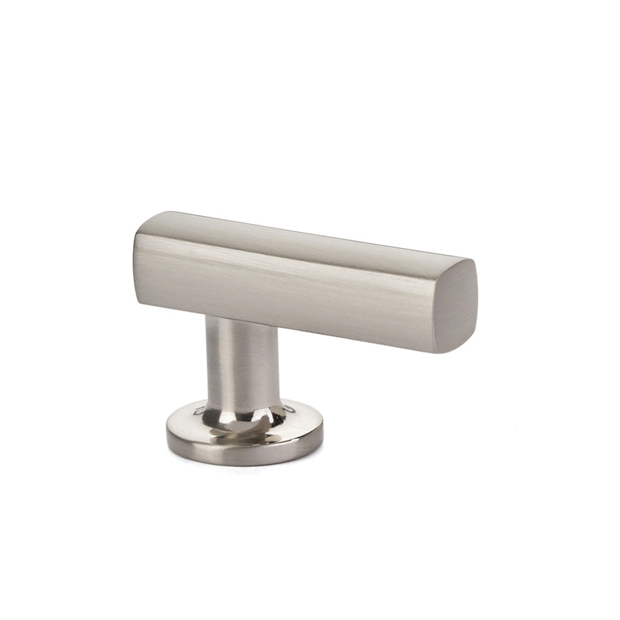 T-Bar "Geo" Cabinet Knobs and Drawer Pulls in Satin Nickel - Forge Hardware Studio