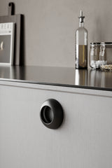 Matte Black "Vibe" Cup Knob and Drawer Pull