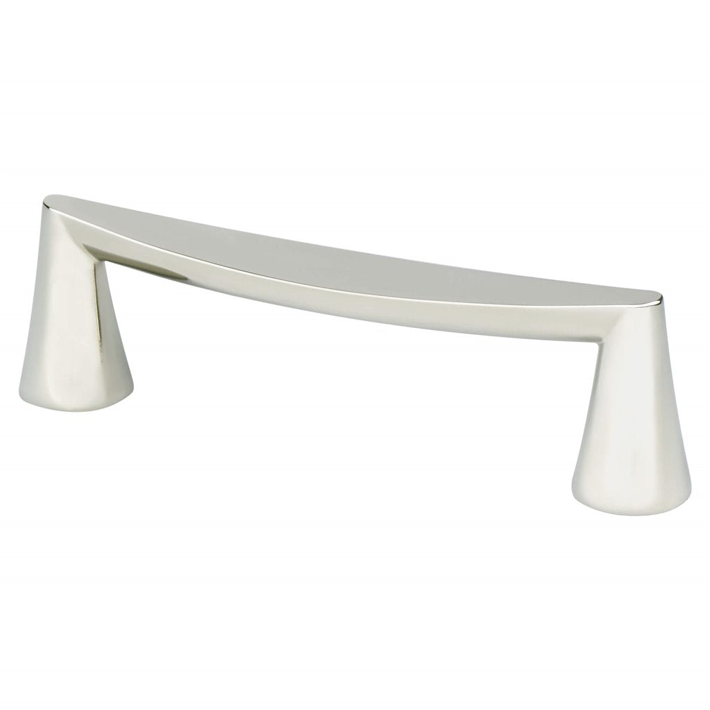 Polished Nickel "Core" Drawer Pulls and Knob - Brass Cabinet Hardware 