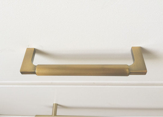 Paris-3-3/4" Drawer Pull Handle in Brass - Brass Cabinet Hardware 