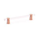 Satin Copper and Lucite "Lumiere" Cabinet Knob and Drawer Pulls - Brass Cabinet Hardware 
