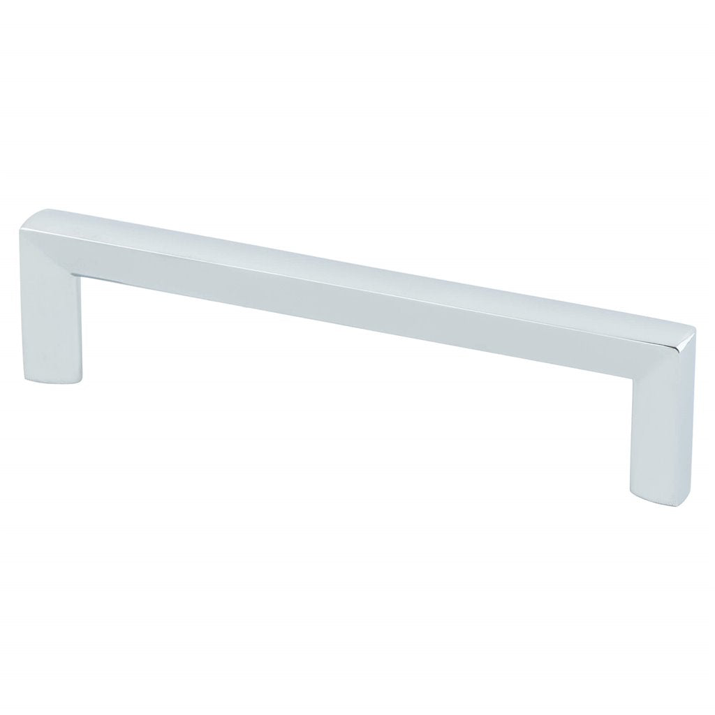 Polished Chrome "Trane" Drawer Pulls and Knob - Brass Cabinet Hardware 