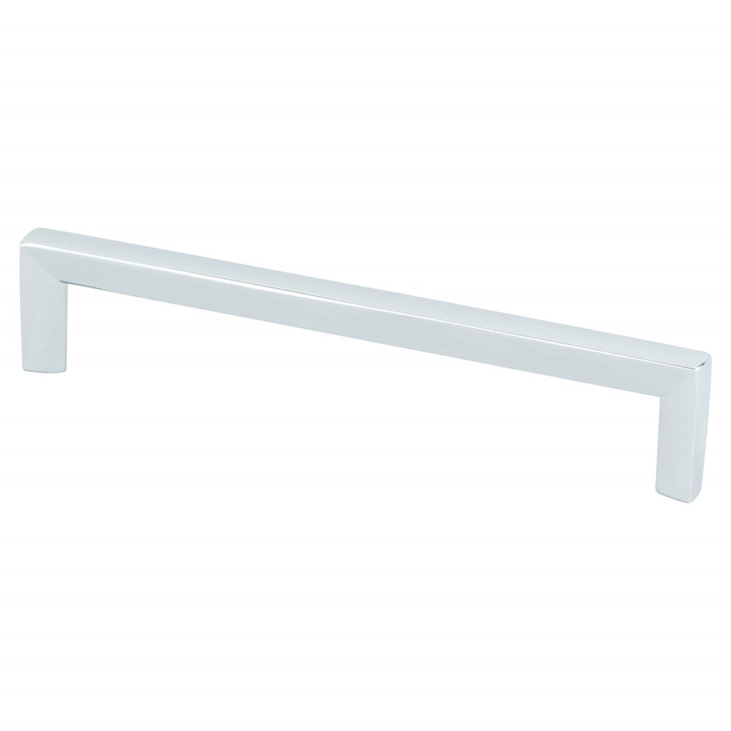 Polished Chrome "Trane" Drawer Pulls and Knob - Brass Cabinet Hardware 