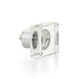 Polished Chrome City Lights 1-1/4" Square Glass Knob - Brass Cabinet Hardware 