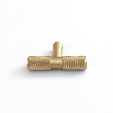 Brass Solid "Texture" Knurled Drawer Pulls and Knobs in Satin Brass - Brass Cabinet Hardware 