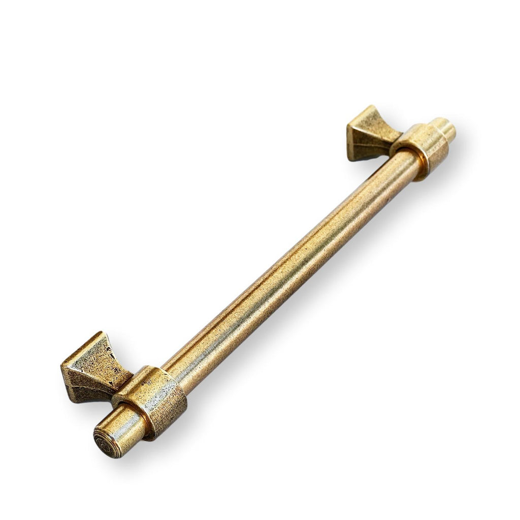 T-Bar Aged Brass "Park" Drawer Pulls and Knobs - Forge Hardware Studio