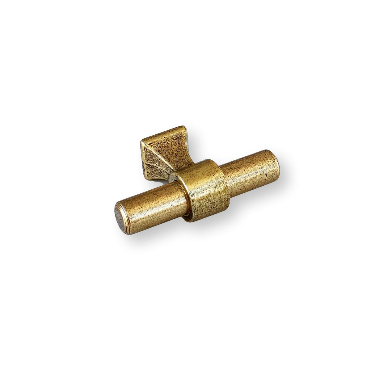 T-Bar Aged Brass "Park" Drawer Pulls and Knobs - Forge Hardware Studio