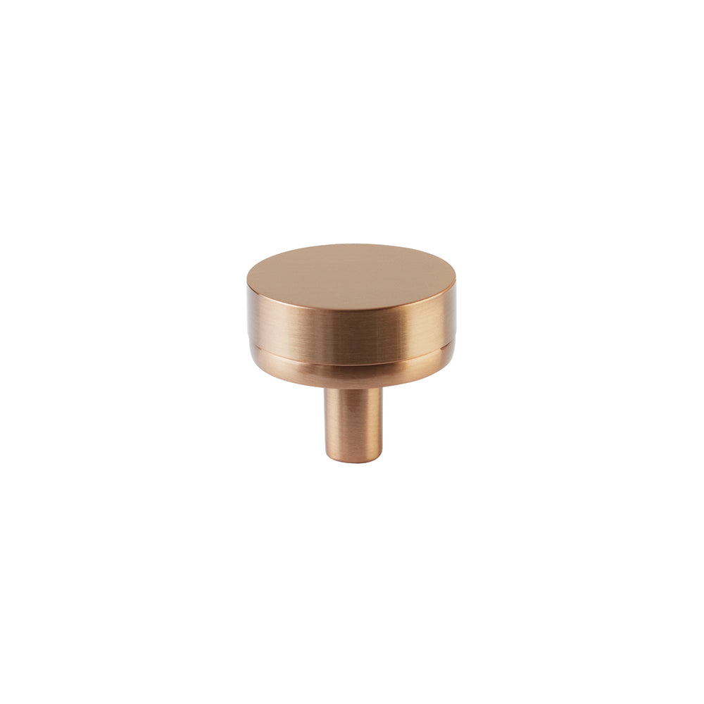 Smooth "Converse No.2" Bronze Copper Cabinet Knobs and Drawer Pulls - Forge Hardware Studio