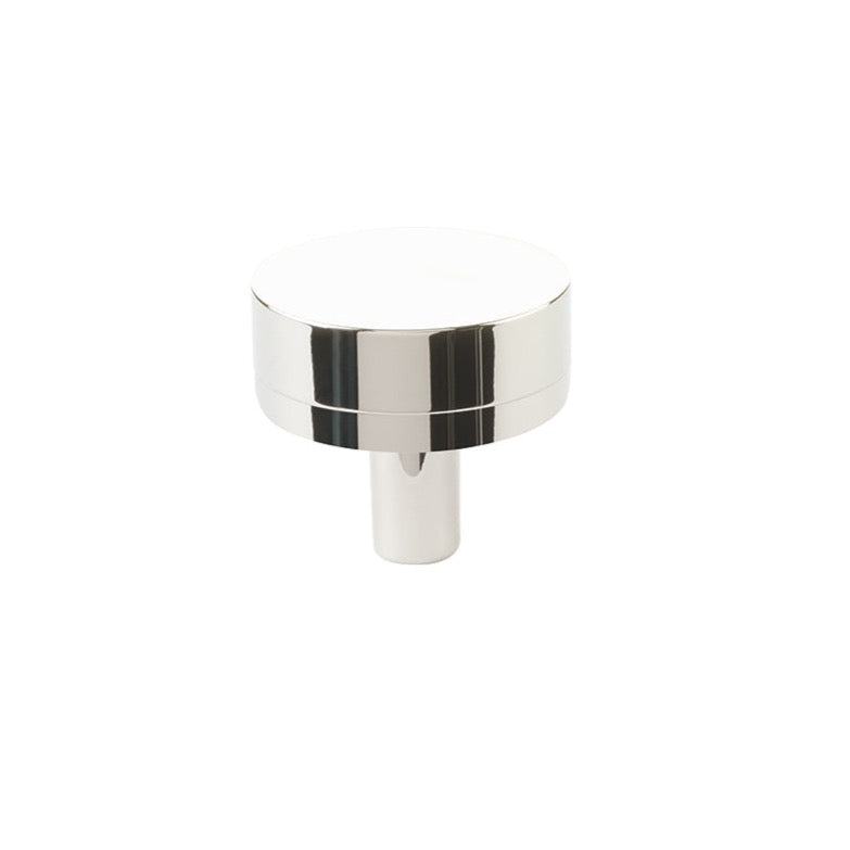 Smooth "Converse No.2" Polished Nickel Cabinet Knobs and Drawer Pulls - Forge Hardware Studio