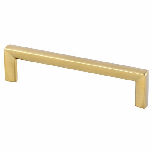 Satin Brass "Trane" Drawer Pulls and Knob - Brass Cabinet Hardware 