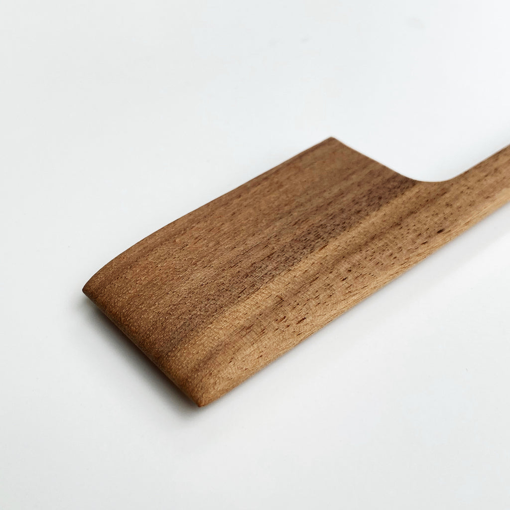 Wood Drawer Pulls Thin Mid-century Modern Cabinet Handles - Forge Hardware Studio