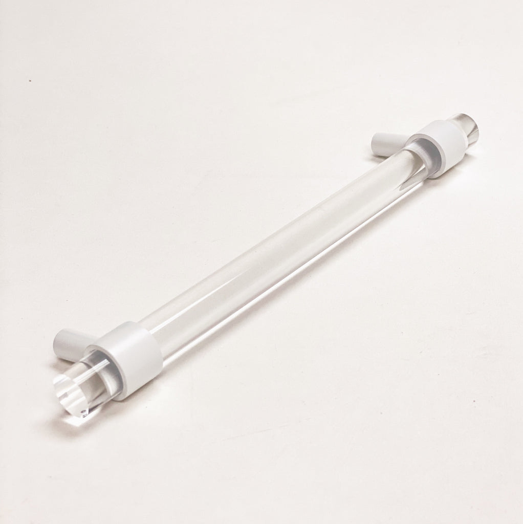 White and Lucite "Lulu" Drawer Pulls and Cabinet Knobs - Forge Hardware Studio