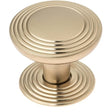 Rail Champagne Bronze Round Rail Knob - Brass Cabinet Hardware 