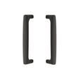 Back to Back "Riverside" Door Pull in Flat Black Hardware for Interior Sliding and Barn Doors - Forge Hardware Studio