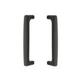 Back to Back "Riverside" Door Pull in Flat Black Hardware for Interior Sliding and Barn Doors - Forge Hardware Studio