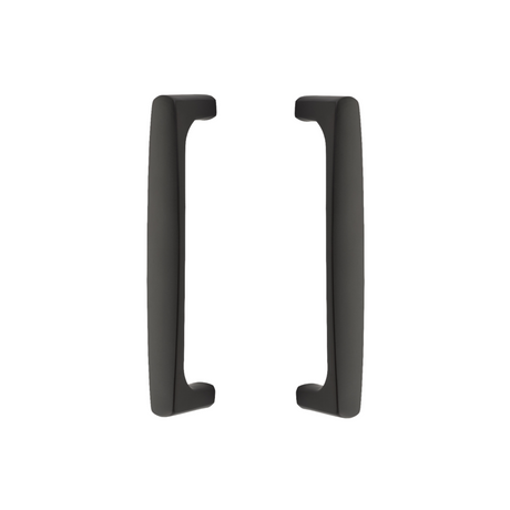 Back to Back "Riverside" Door Pull in Flat Black Hardware for Interior Sliding and Barn Doors - Forge Hardware Studio
