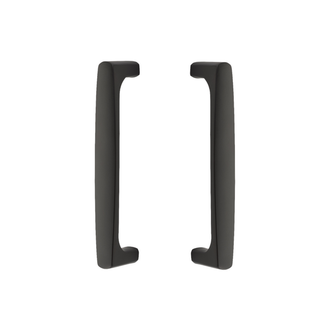 Back to Back "Riverside" Door Pull in Flat Black Hardware for Interior Sliding and Barn Doors - Forge Hardware Studio