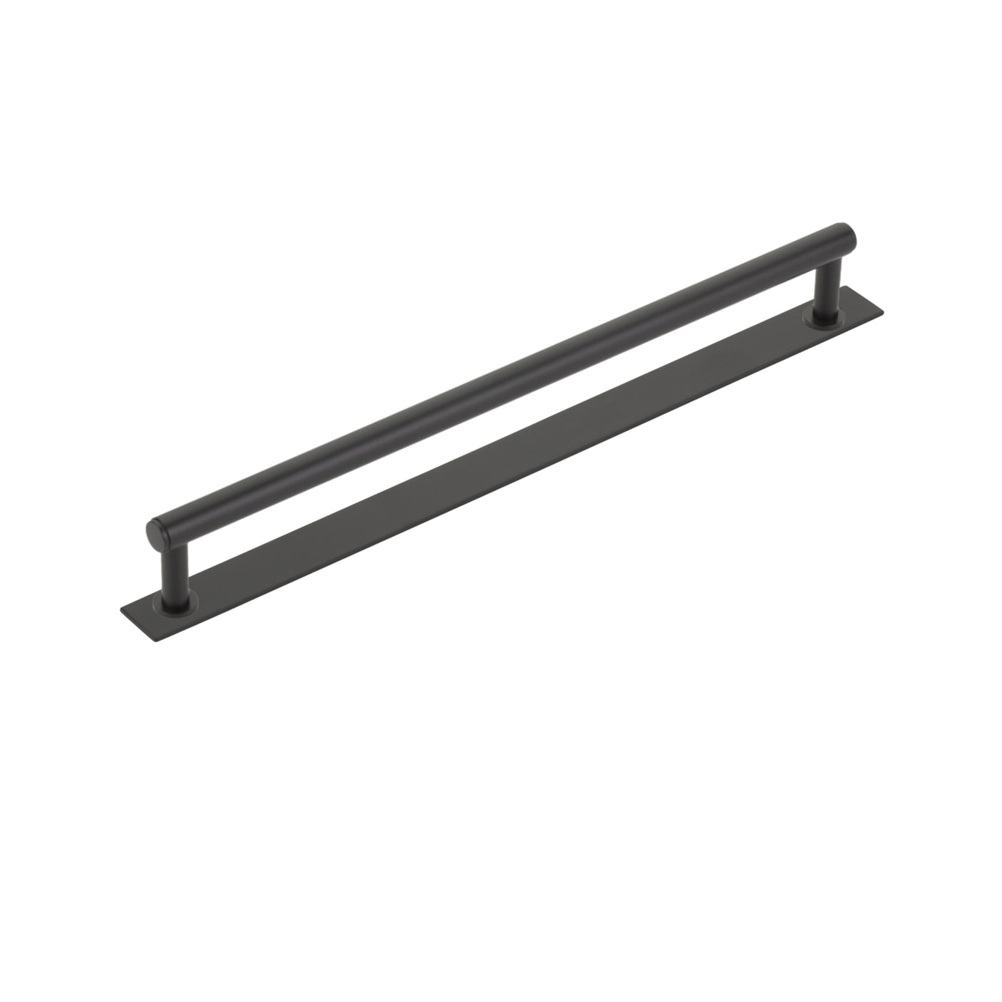 Matte Black "Maison No. 2" Smooth Drawer Pulls and Cabinet Knobs with Optional Backplate - Forge Hardware Studio