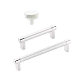 Knurled "U-Shaped" Polished Chrome Cabinet Knobs and Drawer Pulls - Forge Hardware Studio