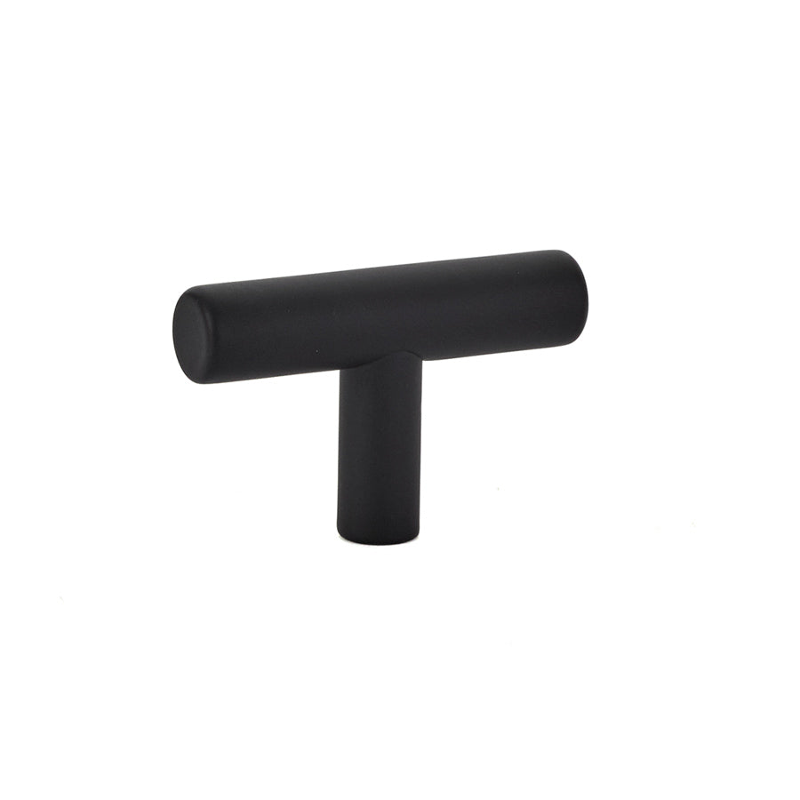 T-Bar "European" Matte Black Cabinet Knobs and Pulls - Forge Hardware Studio