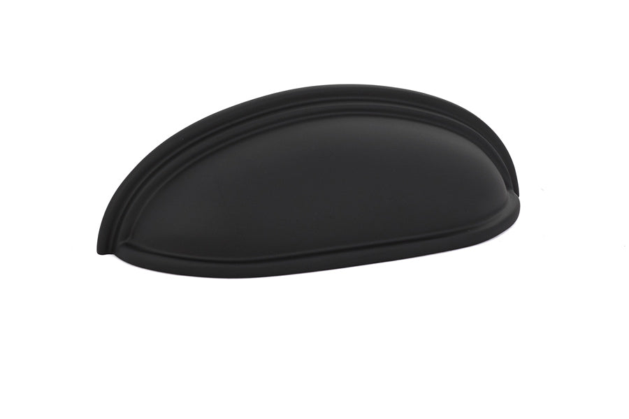 Matte Black "Heritage" Cabinet Knobs and Cup Pulls - Forge Hardware Studio