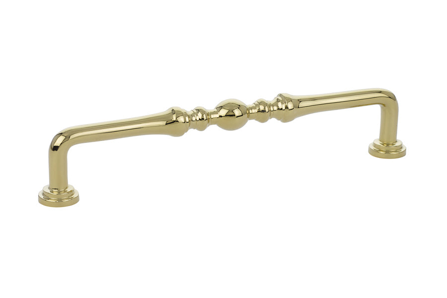 Polished Brass "Heritage" Cabinet Drawer Pull - Forge Hardware Studio