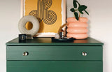 Polished Nickel and Lucite Ball Cabinet Knob - Brass Cabinet Hardware 