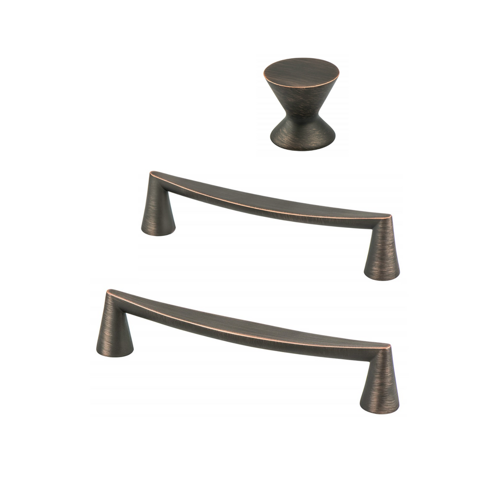 Dark Bronze "Core" Drawer Pulls and Knob - Forge Hardware Studio