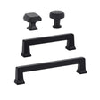 Matte Black "Deco" Cabinet Knobs and Drawer Pulls - Forge Hardware Studio