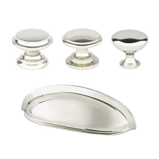 Designers Group Madison 3" Cup Drawer Pull in Polished Nickel - Forge Hardware Studio