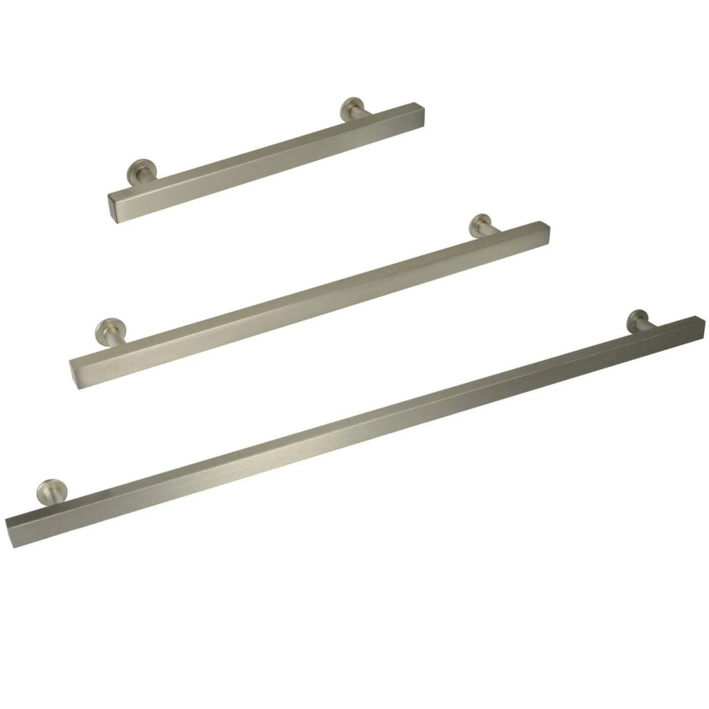 European T-Bar Brushed Drawer Pulls-Cabinet Hardware - Brass Cabinet Hardware 