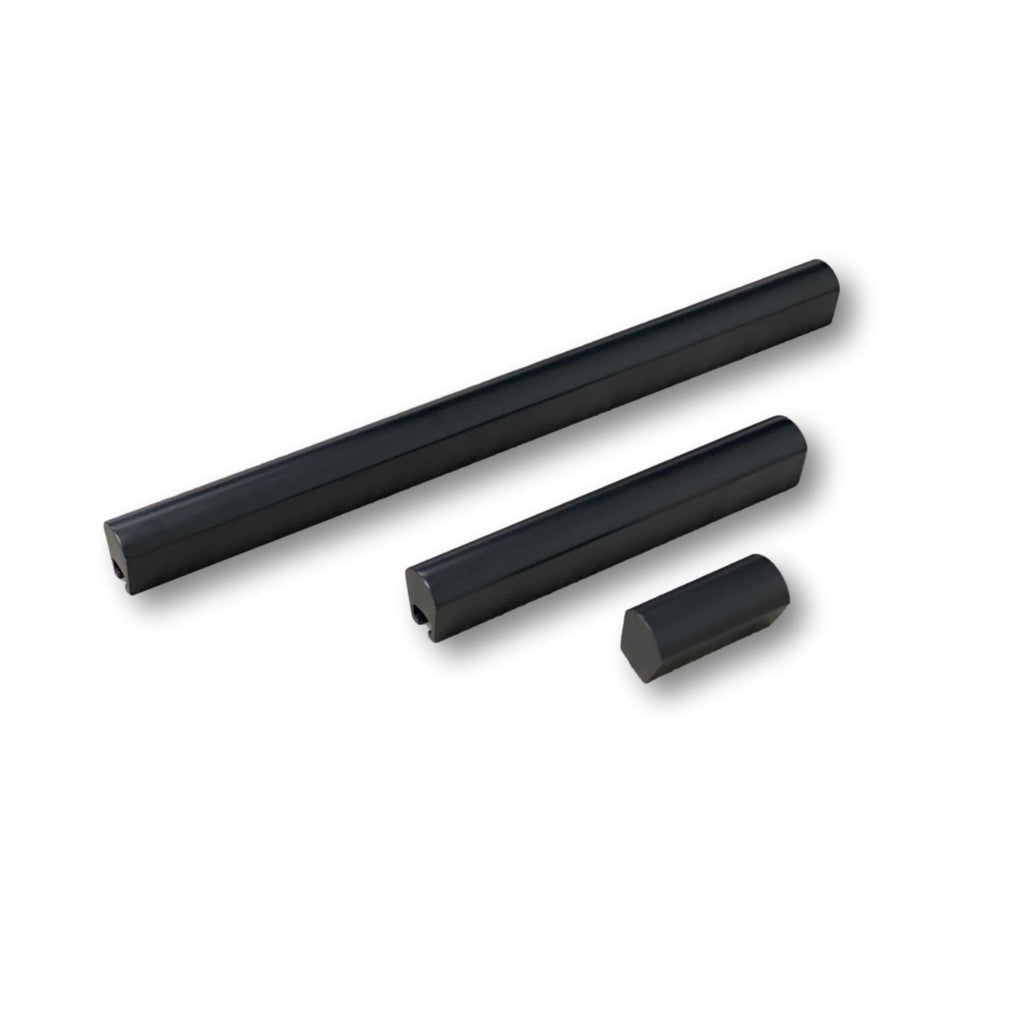 Zak Matte Black Adjustable Drawer Pulls - Forge Hardware Studio