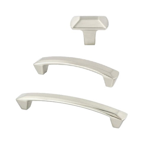 Lucy Cabinet Knob and Drawer Pulls in Brushed Nickel - Forge Hardware Studio