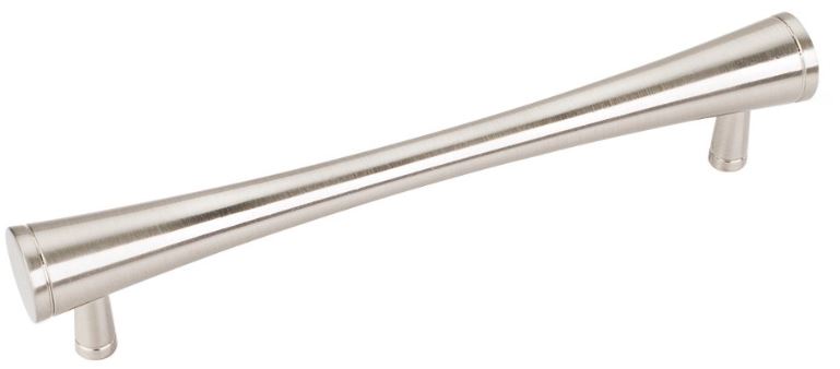 Brushed Nickel "MCM" Mid-Century Pulls and Knob - Brass Cabinet Hardware 