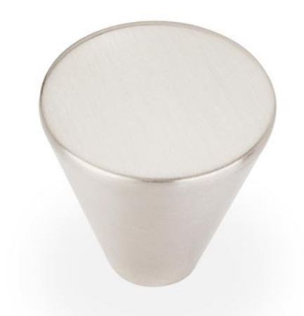 Brushed Nickel "MCM" Mid-Century Pulls and Knob - Brass Cabinet Hardware 