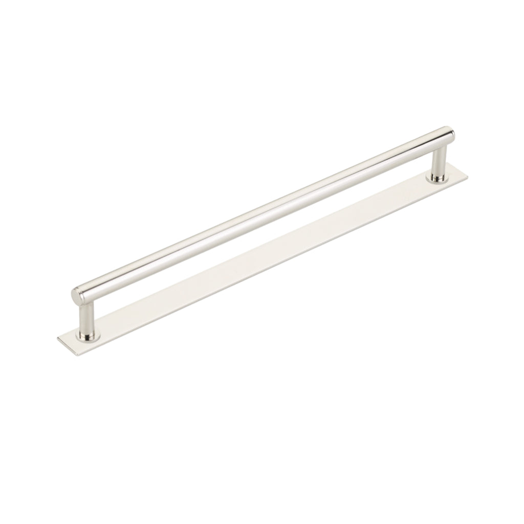 Polished Nickel "Maison No. 2" Smooth Drawer Pulls and Cabinet Knobs with Optional Backplate - Forge Hardware Studio
