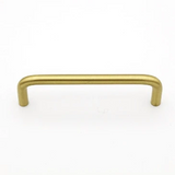 Wire Mid-Century "Peggy" Satin Brass Drawer Pulls - Brass Cabinet Hardware 