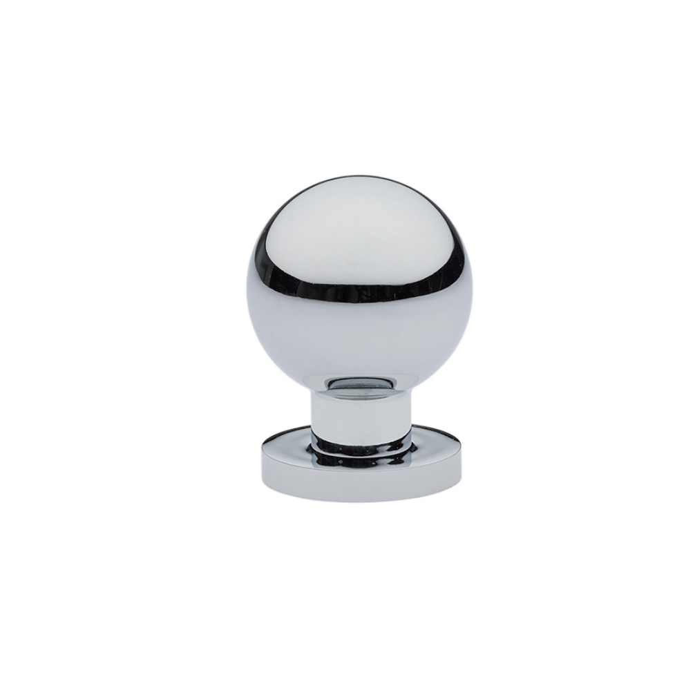 Luxe Contemporary Polished Chrome Round Ball Knob - Forge Hardware Studio