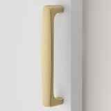 Barn Door Pull in Unlacquered Polished Brass Handle Hardware for Interior Doors - Forge Hardware Studio