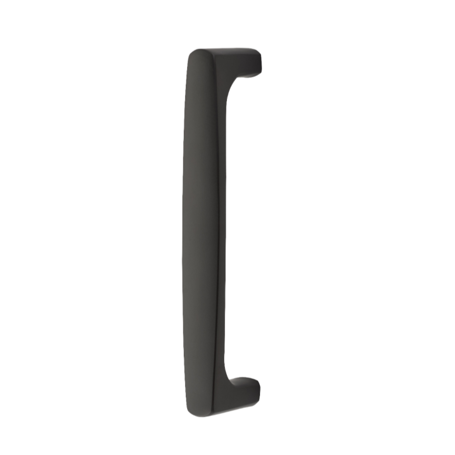 Barn Door Pull "Riverside" in Flat Black Handle Hardware for Interior Doors - Forge Hardware Studio
