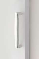 Barn Door Pull in Polished Chrome Handle Hardware for Interior Doors - Forge Hardware Studio