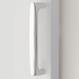 Barn Door Pull in Polished Chrome Handle Hardware for Interior Doors - Forge Hardware Studio
