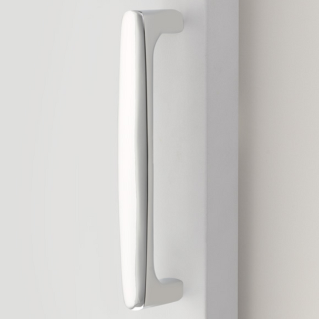 Barn Door Pull in Polished Chrome Handle Hardware for Interior Doors - Forge Hardware Studio