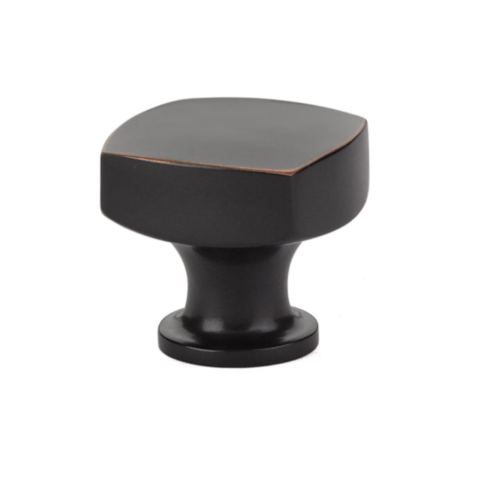 Urban Modern Oil Rubbed Bronze "Square" Cabinet Knob - Forge Hardware Studio